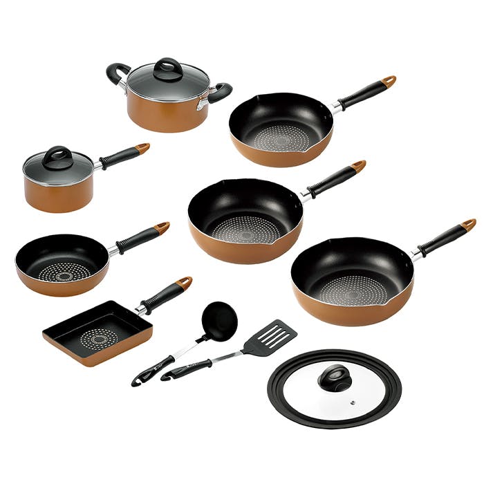キッチンツール 10点セット フライパン ふた付き 鍋 卵焼き器 深型フライパン 調理器具 キッチン用品 IH対応 ガス火対応