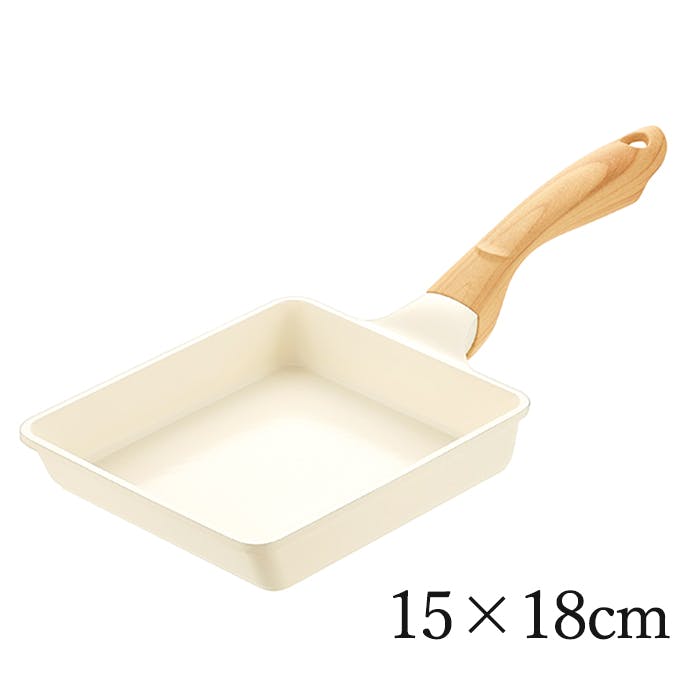 玉子焼き 15×18cm フライパン 20cm ガス火 IH対応 セラミックコーティング 軽量 おしゃれ