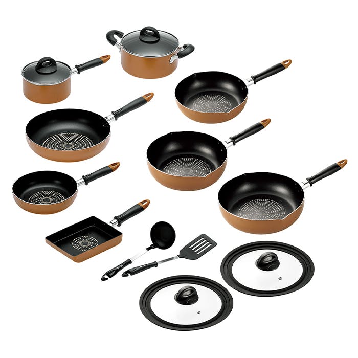 キッチンツール 12点セット フライパン 深型フライパン 卵焼き器 ふた付き 鍋 調理器具 IH対応 ガス火対応 キッチン用品