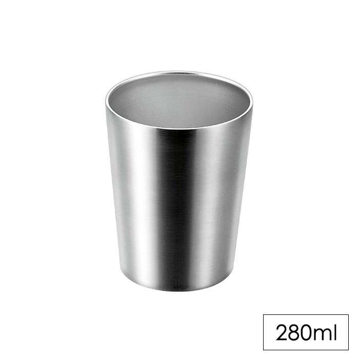 タンブラー 280ml ステンレス 二重構造 保冷 保温 シンプル