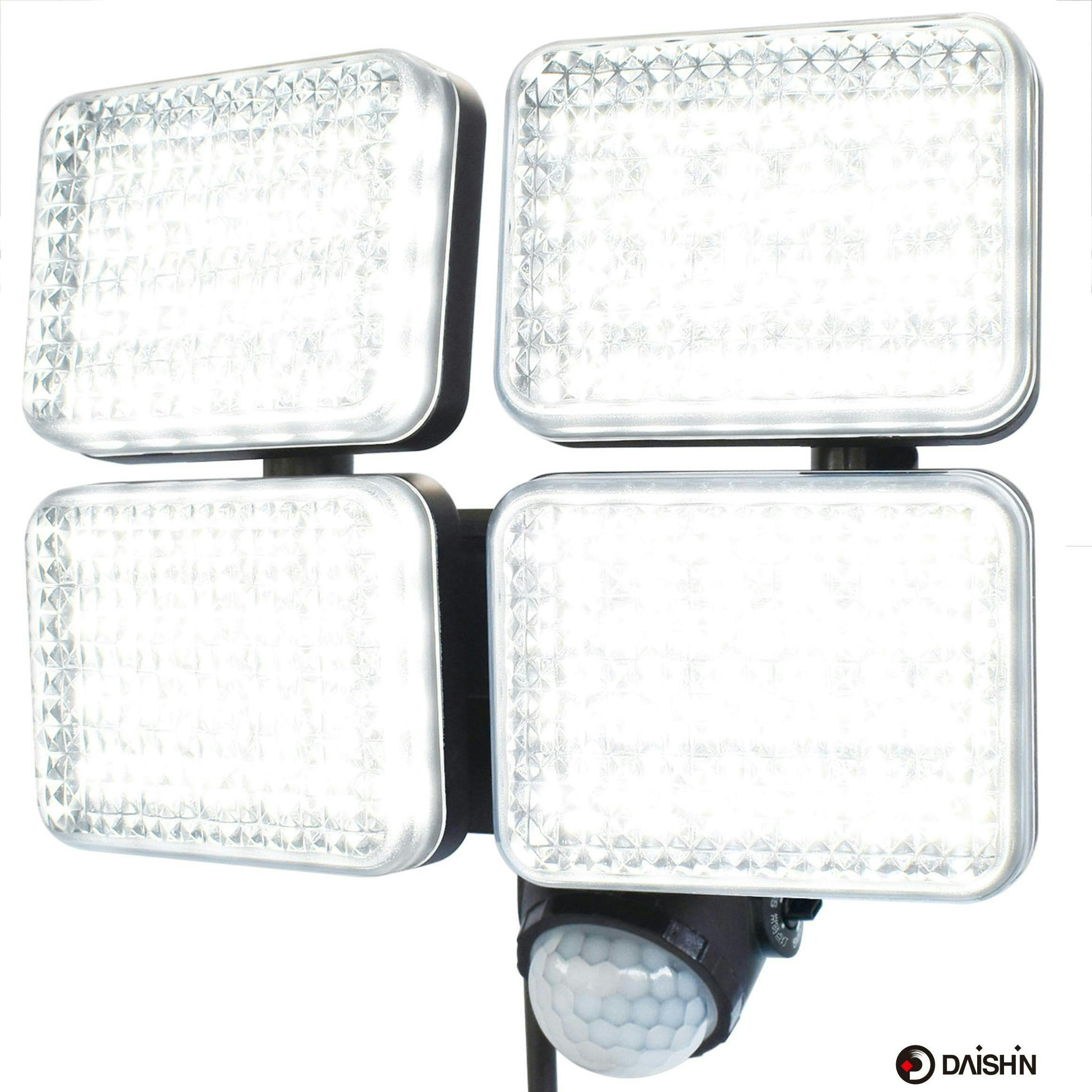 大進 センサーライト DLA-10T400 AC100V コンセント 人感LED 屋外用 高輝度 クランプ式 ネジ止め 防犯ライト 節電 広範囲
