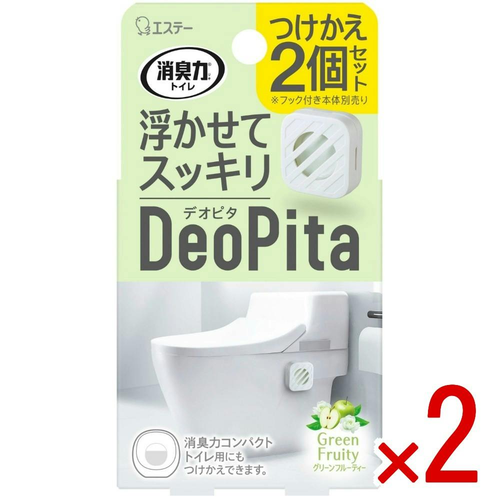 【2点まとめ買い】消臭力 DeoPita トイレ用 つけかえ グリーンフルーティー × 2点 【送料込み】 ＃4901070132652