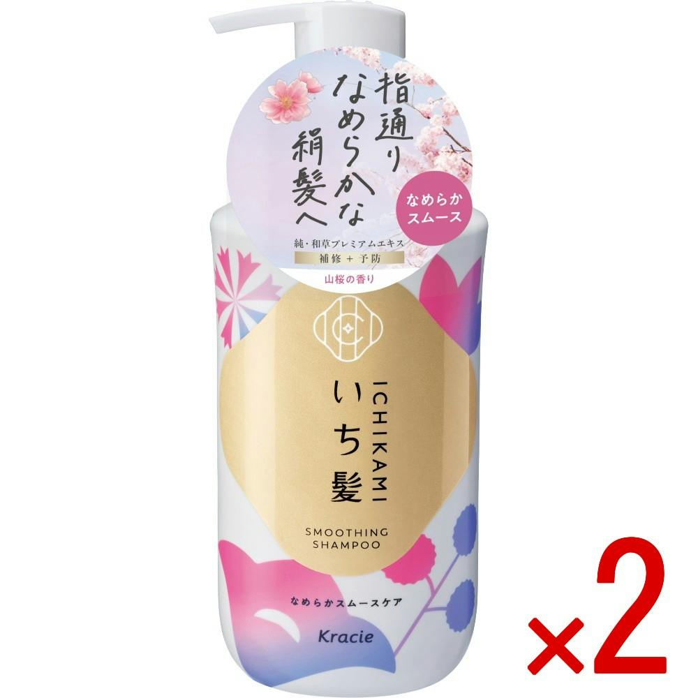 【2点まとめ買い】いち髪 なめらかスムースケア シャンプー ポンプ × 2点 【送料込み】 ＃4901417723819