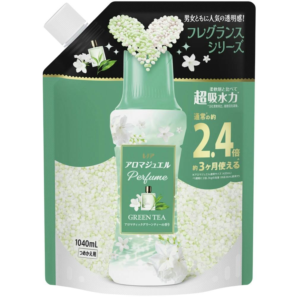 レノアアロマジュエルグリーンティ－の香りつめかえ用特大サイズ × 1点 【送料込み】 ＃4987176364609