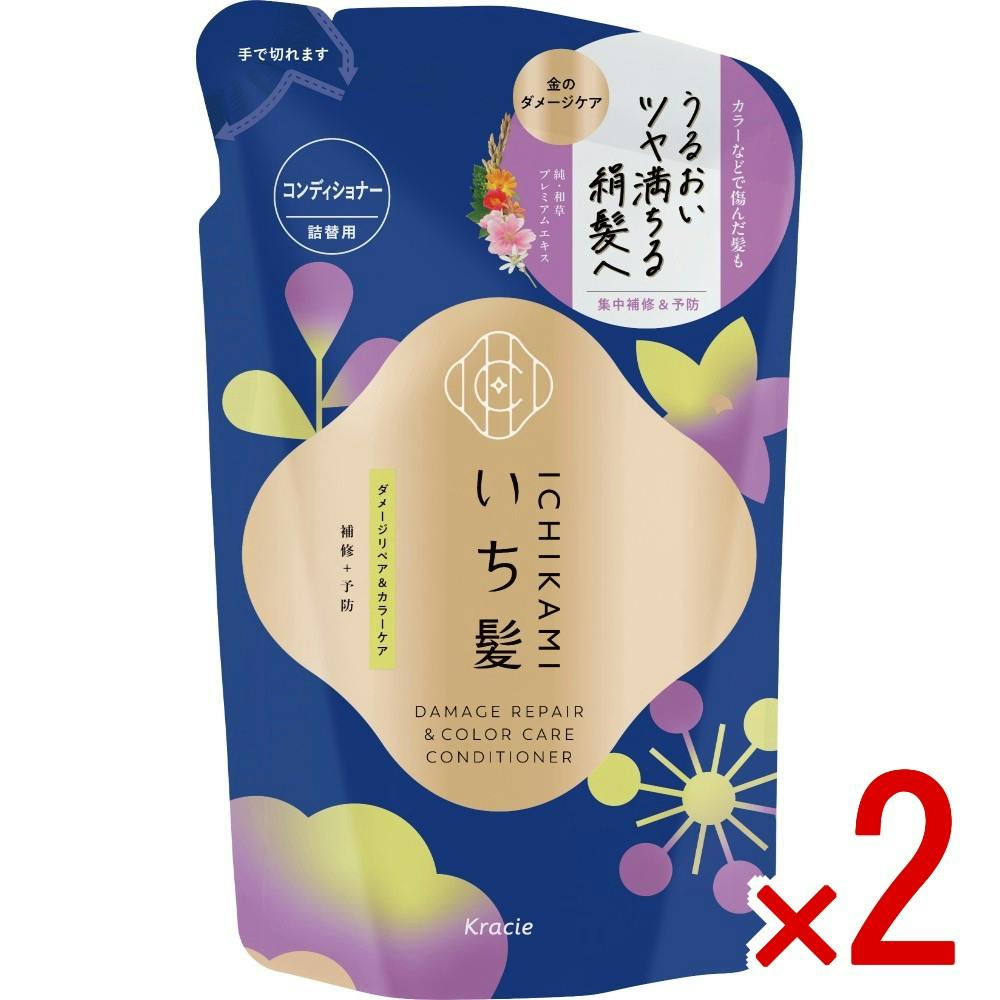 【2点まとめ買い】いち髪 ダメージリペア＆カラーケア コンディショナー 詰替用 × 2点 【送料込み】 ＃4901417723963