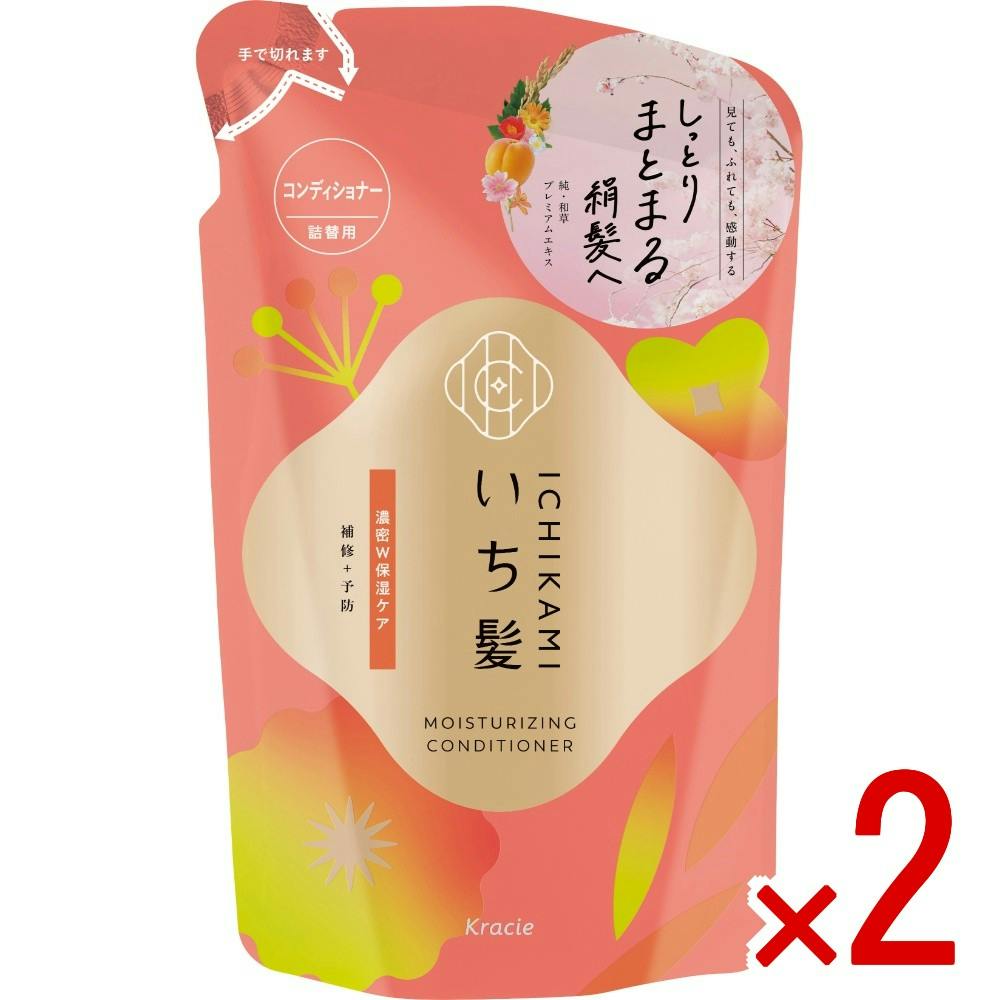【2点まとめ買い】いち髪 濃密W保湿ケア コンディショナー 詰替用 × 2点 【送料込み】 ＃4901417723949