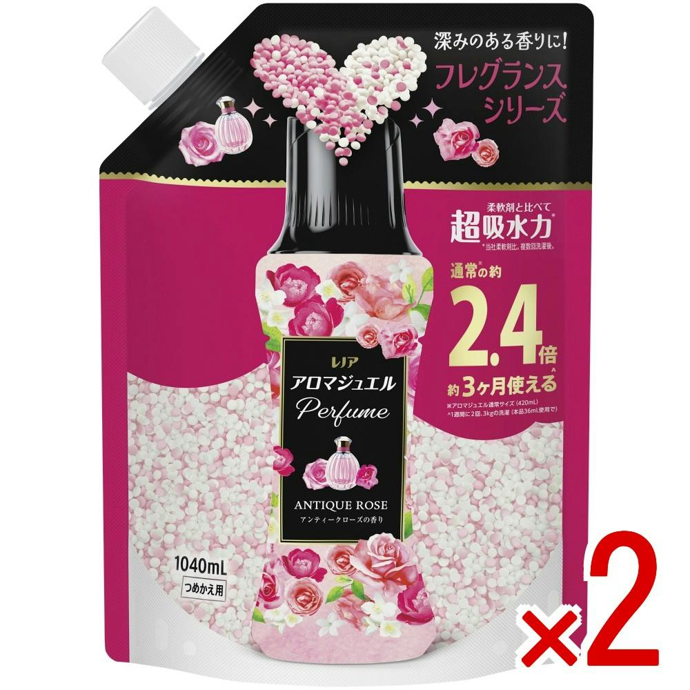 【2点まとめ買い】レノアアロマジュエルアンティークローズ＆フローラルの香りつめかえ用特大サイズ × 2点 【送料込み】 ＃4987176364258