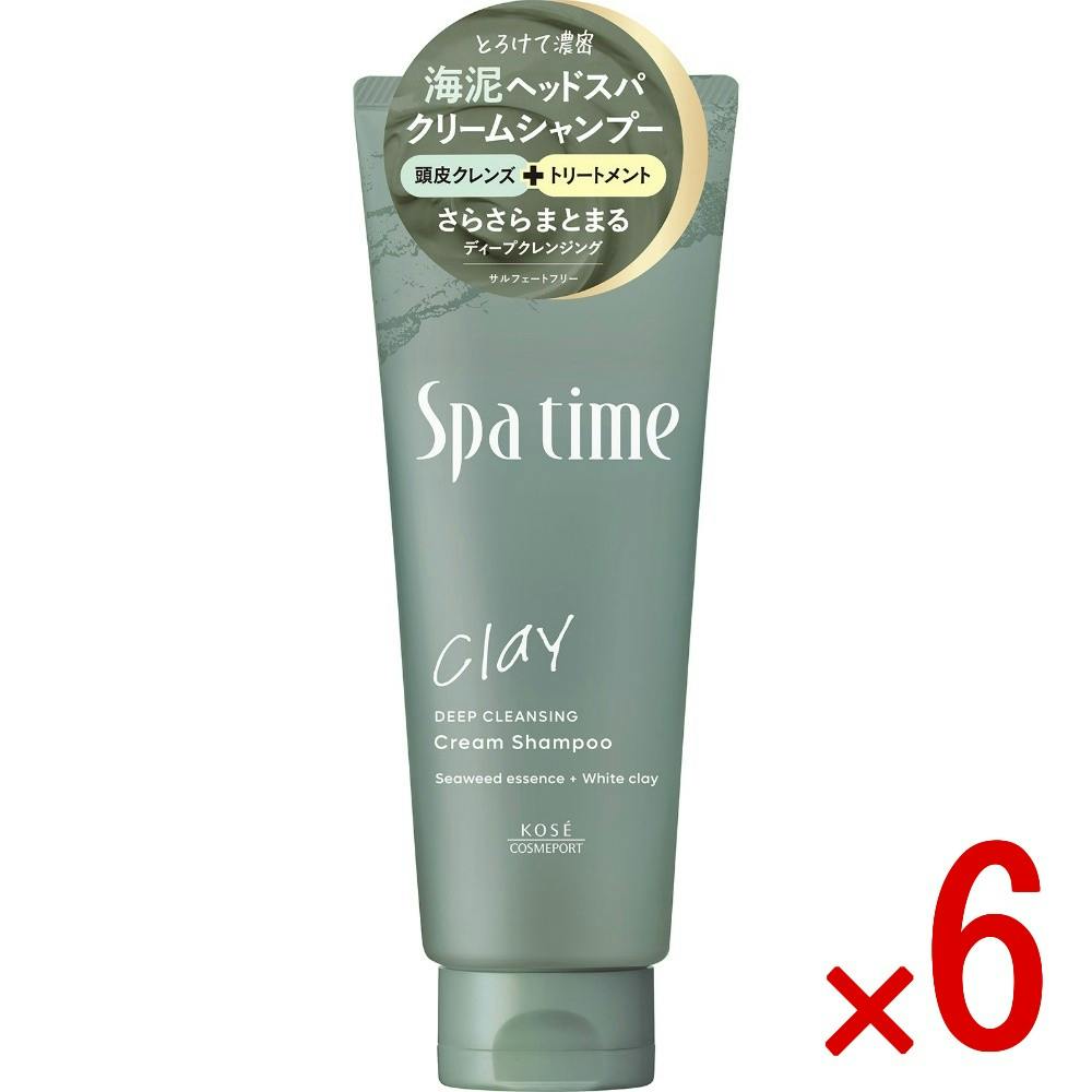 【ケース販売】スパタイム クリームシャンプー（ディープクレンジング） × 6点 【送料込み】 ＃4971710628623