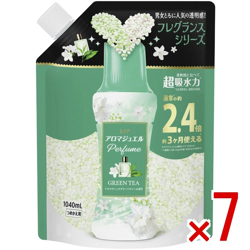 【ケース販売】レノアアロマジュエルグリーンティ－の香りつめかえ用特大サイズ × 7点 【送料込み】 ＃4987176364609