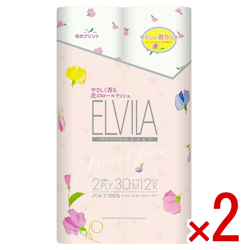 【2点まとめ買い】四国特紙 エルビラ12ロール スイートピー × 2点 【送料込み】 ＃4901733320303