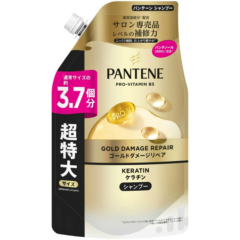 パンテーンゴールドダメージリペアシャンプーつめかえ超特大 × 1点 【送料込み】 ＃4987176384898