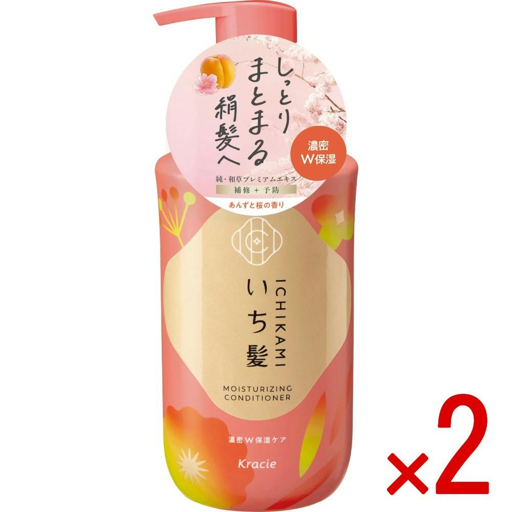【2点まとめ買い】いち髪 濃密W保湿ケア コンディショナー ポンプ × 2点 【送料込み】 ＃4901417723840