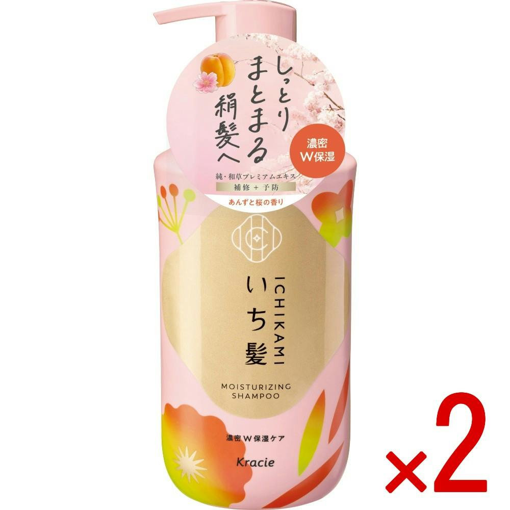 【2点まとめ買い】いち髪 濃密W保湿ケア シャンプー ポンプ × 2点 【送料込み】 ＃4901417723833