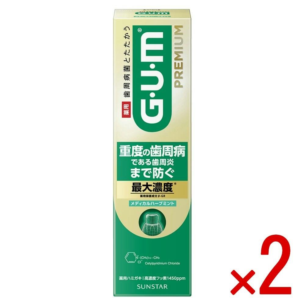 【2点まとめ買い】ガムプレミアムデンタルペースト メディカルハーブミント × 2点 【送料込み】 ＃4901616013490