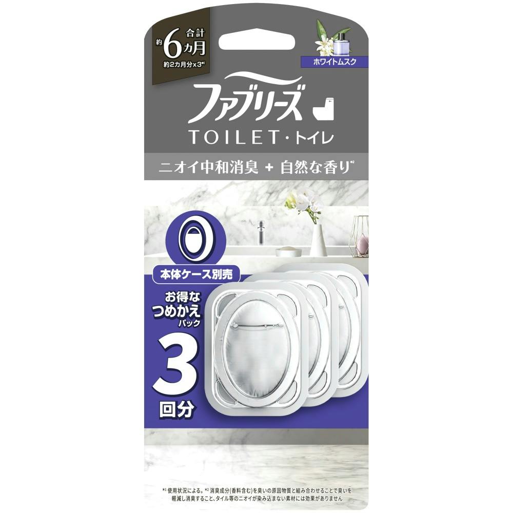 ファブリーズトイレ用消臭剤プレミアムシリーズ消臭＋自然な香りホワイトムスク詰替 × 1点 【送料込み】 ＃4987176361936
