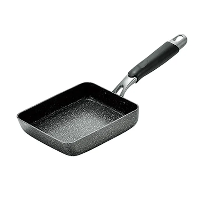 玉子焼き 13×18cm ガス火対応 IH対応 コーティング フッ素加工 卵焼き器 取っ手一体型 軽量 丈夫 新生活 一人暮らし
