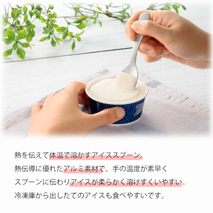 アイススプーン アルミ製 日本製 燕三条 アイスクリーム ギフト シンプル