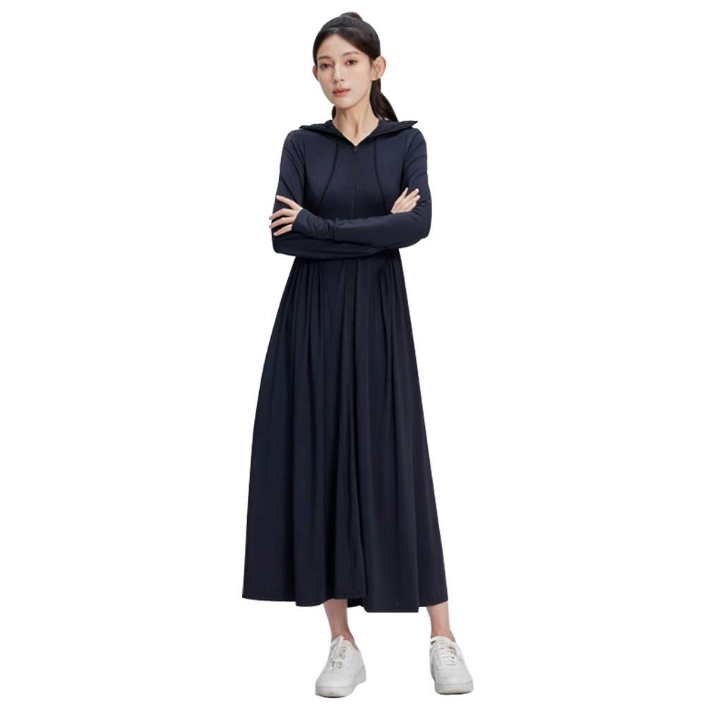 ラッシュガード レディース ロング UVカット パーカー薄手 接触冷感 UV対策 体型カバー 長袖 フード付き ロングパーカー 吸水速乾 フェイスカバー 指穴 スポーツ 日焼け止め 夏 涼しい 男女兼用 紫外線対策 自転車 通勤 山登り