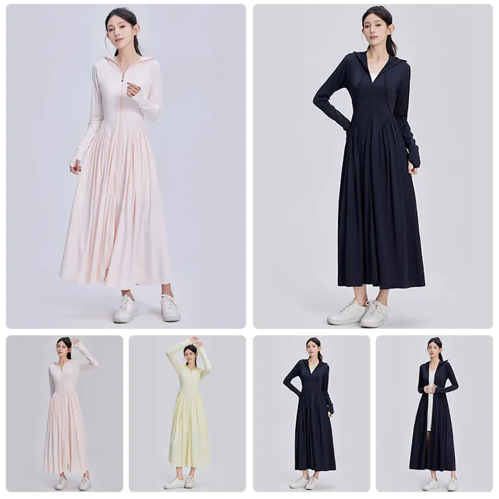 ラッシュガード レディース ロング UVカット パーカー薄手 接触冷感 UV対策 体型カバー 長袖 フード付き ロングパーカー 吸水速乾 フェイスカバー 指穴 スポーツ 日焼け止め 夏 涼しい 男女兼用 紫外線対策 自転車 通勤 山登り