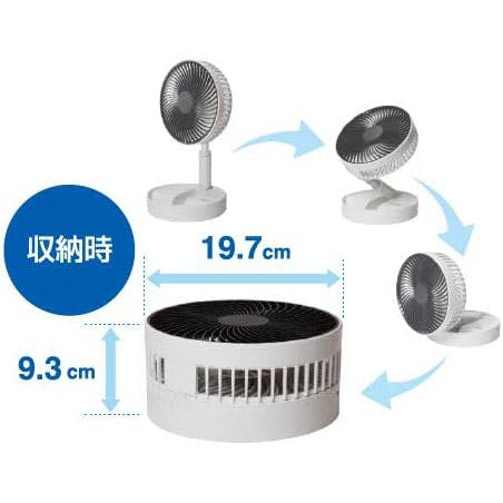 コンパクト扇風機 楽天市場】【P5倍 5/18 9:59迄】 扇風機 卓上扇風機 左右首振り 18cm