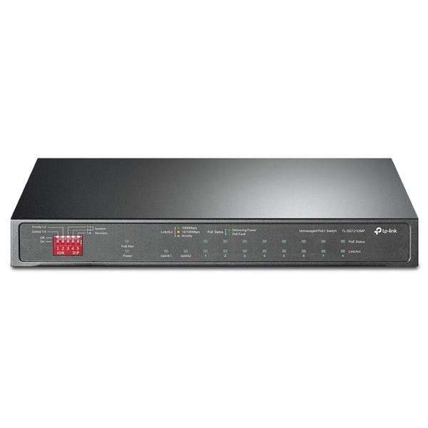 10ポート ギガビットデスクトップスイッチ（PoE+ 8ポート搭載）