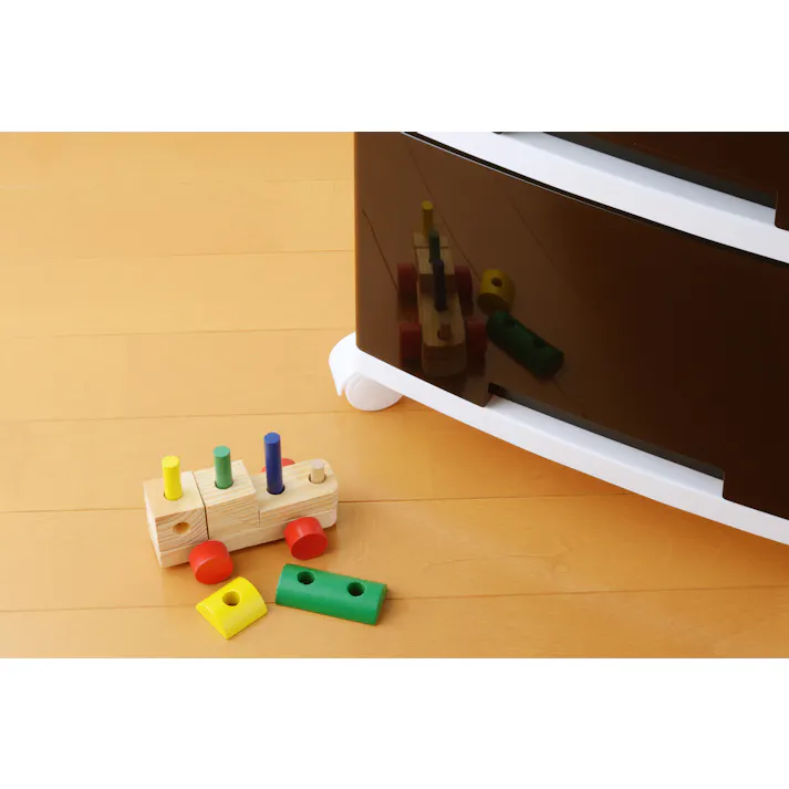 LUGS ルームチェスト3段(ワインレッド) キャスター付き 収納 プラスチック 【送料込み】 ILC
