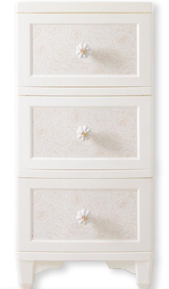 衣装ケース【3段】 ドレスチェンジチェスト【モダンローズ】 リルデココ 衣類収納 猫脚 薔薇 姫系 新生活 【送料込み】 ILC