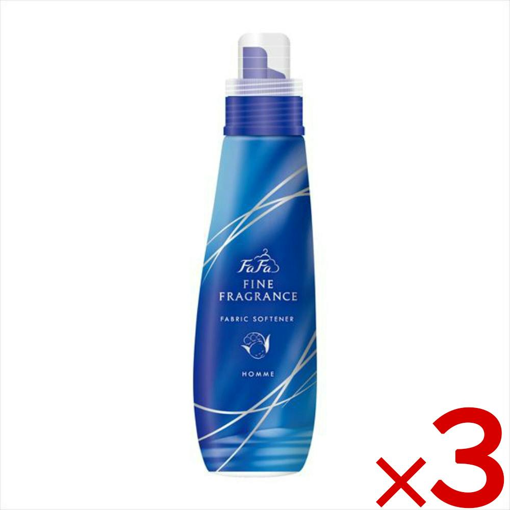 【3点まとめ買い】プレミアム柔軟剤 ファーファ ファインフレグランス【オム】本体 570ml ×3点 【送料込み】クリスタルムスクの香り 抗菌・防臭 ＃hrm-4902135672809
