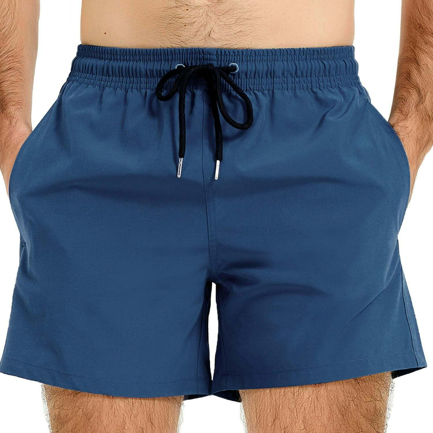 水着 メンズ サーフパンツ 海パン ハーフパンツ ネイビー/L | 作業着