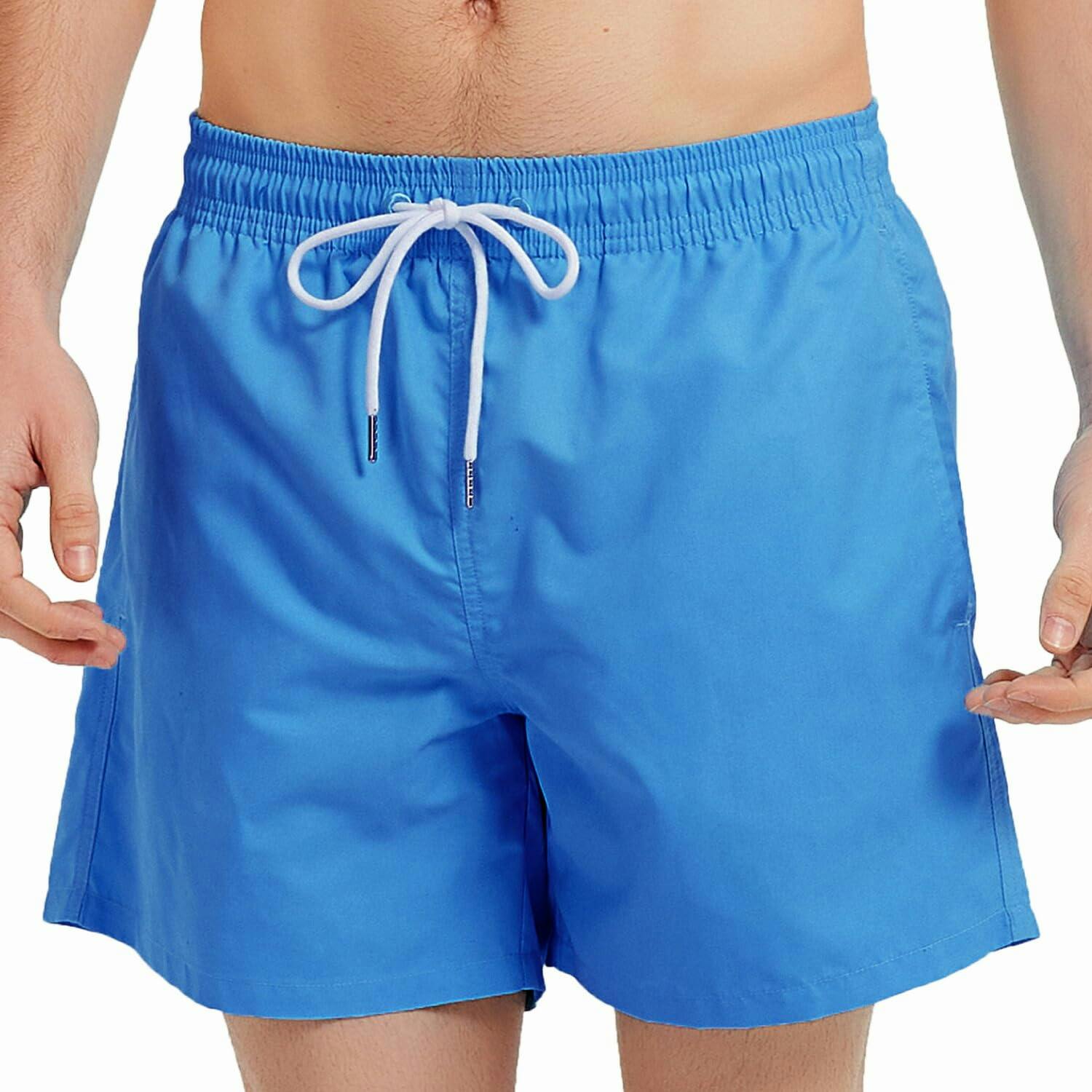 水着 メンズ サーフパンツ 海パン ハーフパンツ ブルー/M | 作業着