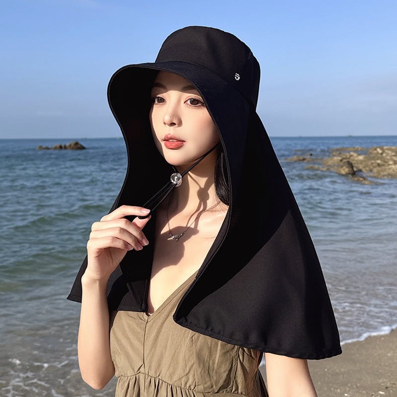 日焼け防止 帽子 レディース UVカット 涼しい 首カバー 日傘ハット 日傘帽子 UV つば広 焼けない 折りたたみ 小顔帽子 完全 遮光 帽子 紐付き サイズ調整 大きいサイズ 可愛い ママ 撥水