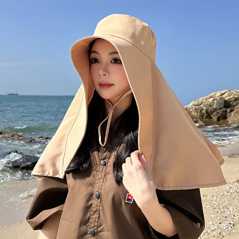 日焼け防止 帽子 レディース UVカット 涼しい 首カバー 日傘ハット 日傘帽子 UV つば広 焼けない 折りたたみ 小顔帽子 完全 遮光 帽子 紐付き サイズ調整 大きいサイズ 可愛い ママ 撥水