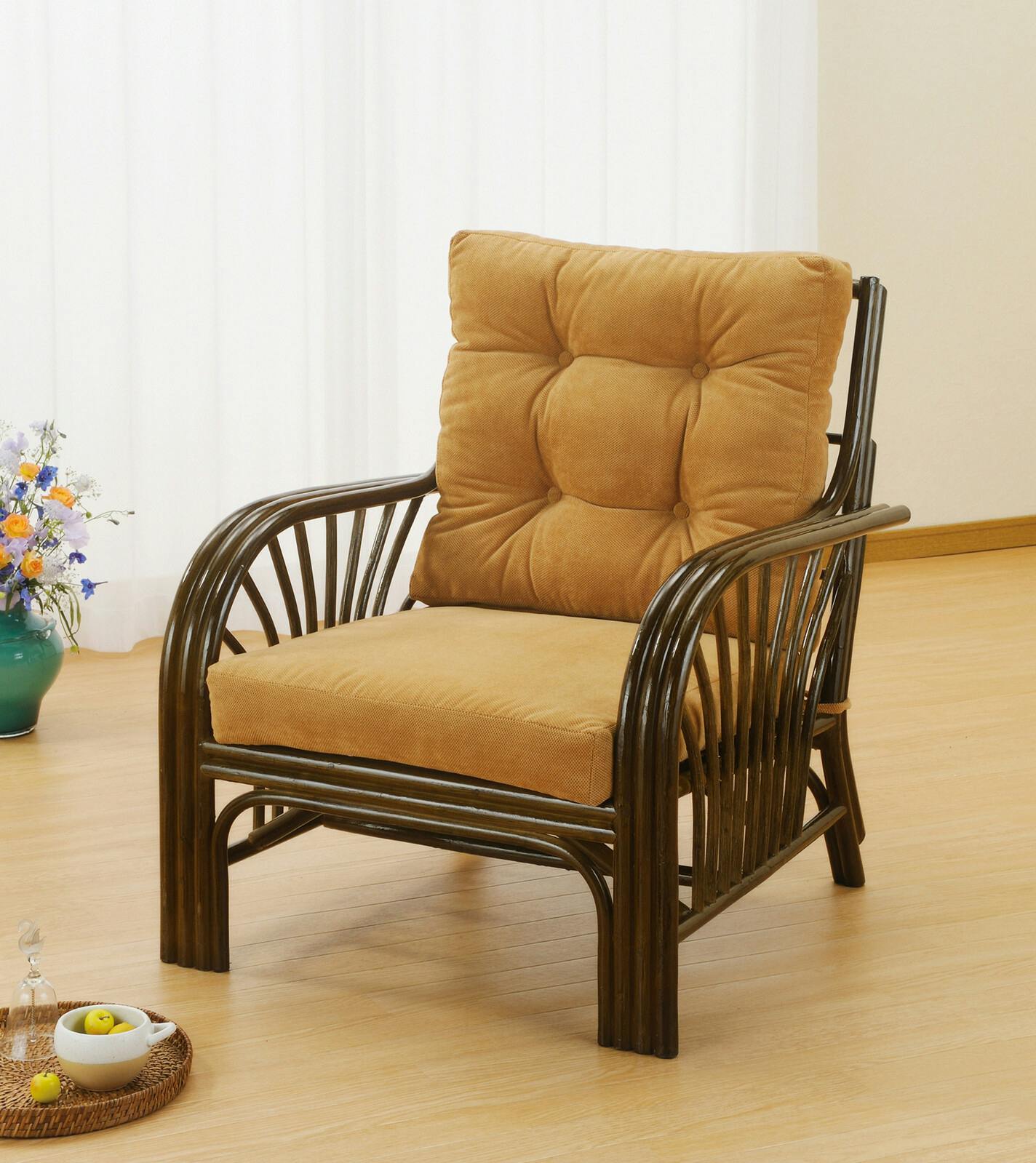 籐 ラタン 籐アームチェア アームチェア 家具 【送料込み】 #imed
