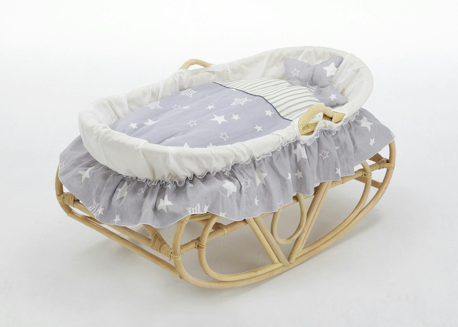 籐 ラタン 籐ヨーラン布団セット付  ヨーラン ゆりかご 布団セット付 家具　赤ちゃん 【送料込み】 #imed