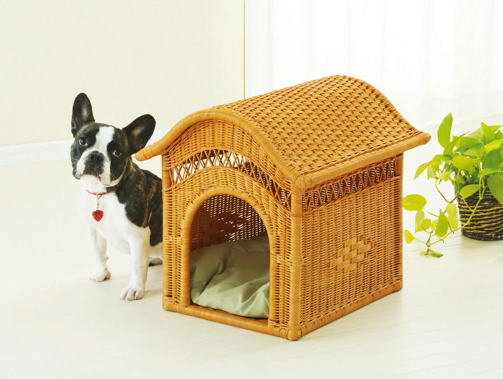 籐 ラタン 籐ペットハウス　天然素材 家具 犬 通気性 【送料込み】 #imed