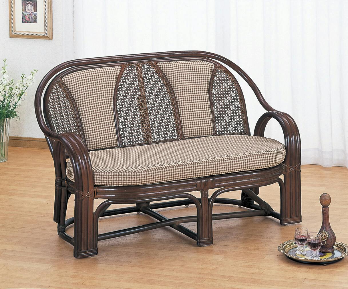 籐 ラタン 籐ラブソファ  ソファ 2P 2人掛け ラブソファ　ラブチェア　 家具 【送料込み】 #imed
