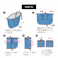【コンパクトに畳める保冷温買物バッグ ネイビー <お得な2個セット>】 ちあふる 夏 猛暑対策 保冷バッグ 折りたたみ JAN:4989409090293