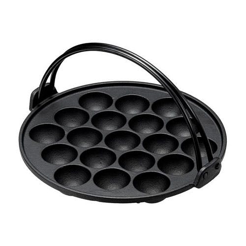 デリッシュ・ライフ 鉄鋳物たこ焼き器19穴・ツル付 ガス火専用 | 包丁