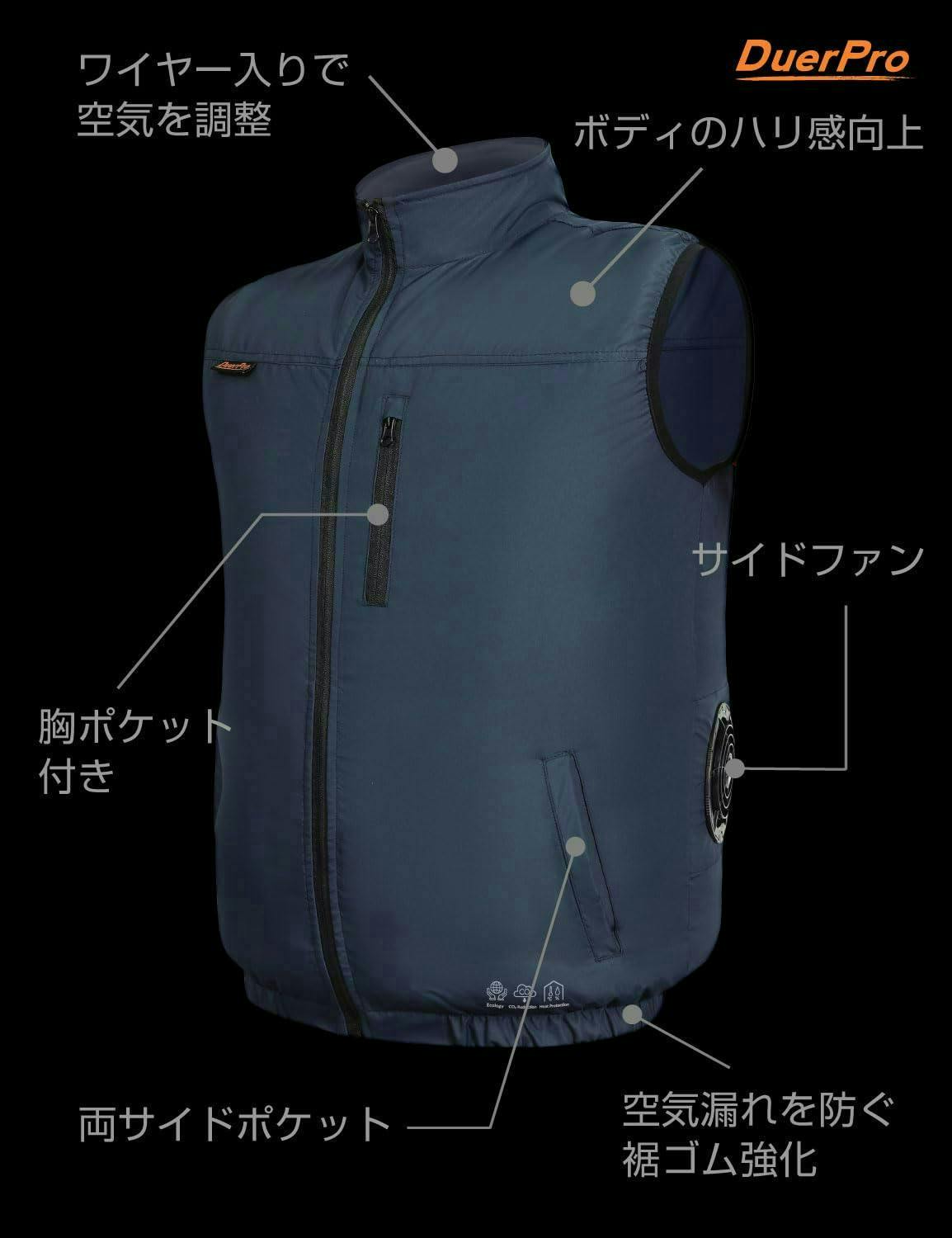 送料無料！最短翌日発送！】空調作業服 ベストのみ 男女兼用【洗い替え