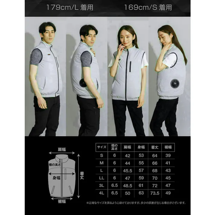 【夏の暑さ対策10%OFFセール!】【送料無料!最短翌日発送!】空調作業服 ファン付きベスト 男女兼用 熱中症対策【夏の作業効率向上】すぐ使えるフルセット バッテリー付き 静音ファン 撥っ水 吸汗速乾 法人導入実績 3L グレー