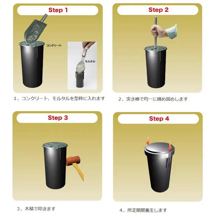 土木試験機製作所 ヒットワン #50 φ50×100mm 60個入 HitOne 1ケース【供試体型枠】【使い捨て型枠】【プラスチック軽量型枠】【コンクリート供試体】【コンクリート試験】