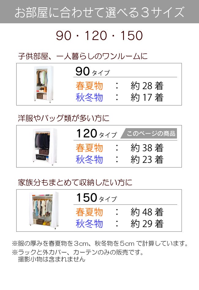 川口工器 カバー付き 頑丈ハンガーラック 幅120 (122cm) 総耐荷重150kg