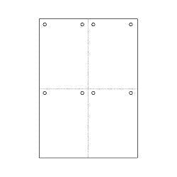 FSC2007Z マルチプリンタ帳票FSC A4 白紙 4面 8穴 | 文房具・事務用品