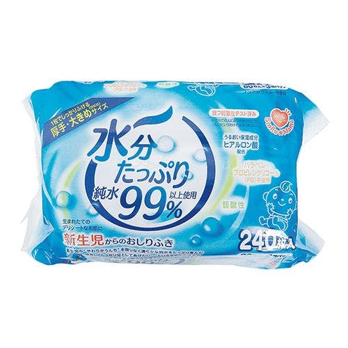 水分たっぷり純水99％以上 新生児からのおしりふき (1パック(80枚×3袋入り