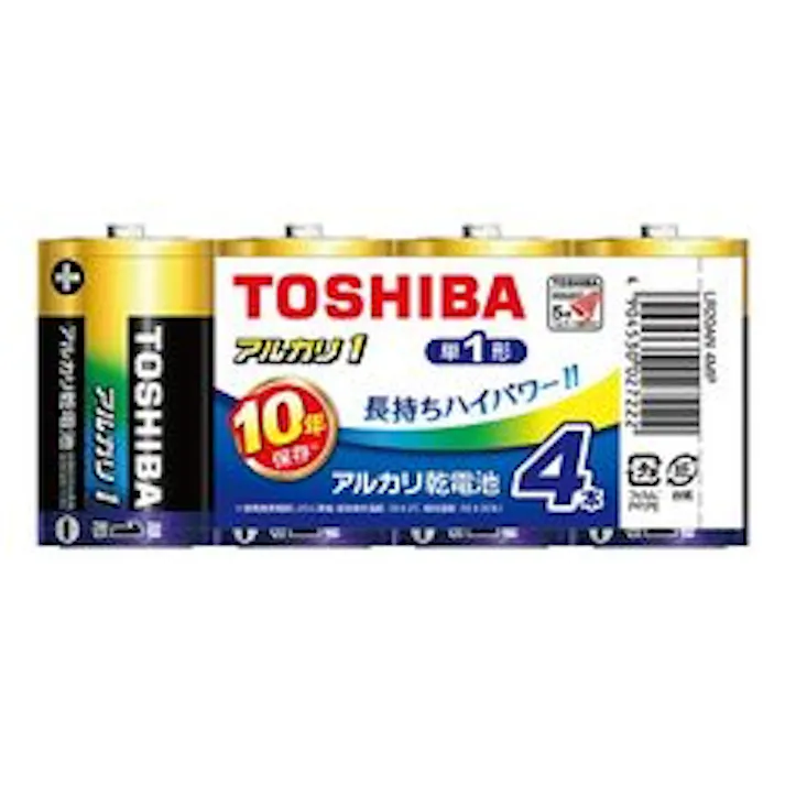 アルカリ乾電池 単1形 4本入 (1パック(4本入り))