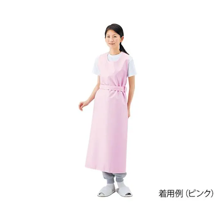入浴介護用エプロン (ひもタイプ) ブルー/LL (1枚)