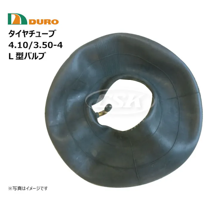 各2本 DURO 4.10/3.50-4 4PR HFT-231 デュロ タイヤ チューブ セット 花柄パタン 海外製 荷車 ハンドカート 台車 補修用 L型バルブ410/350-4 4.10-3.50-4 410-350-4