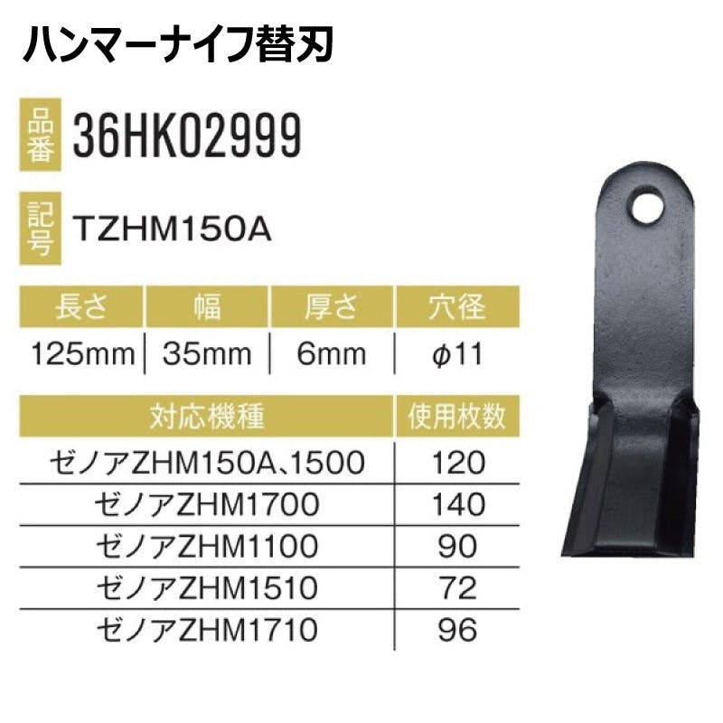 1台分 140枚 ゼノア ZHM1700ナイフセット ハンマーナイフ ハンマーナイフモア 替え刃 草刈り機 除草 高品質 ボルト付 36HK02999 36HKB2999 70本