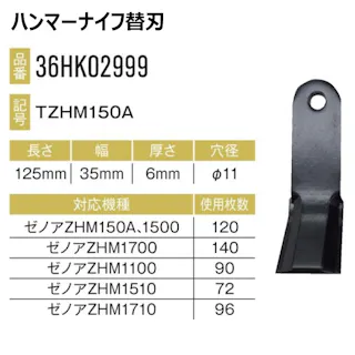 1台分 140枚 ゼノア ZHM1700ナイフセット ハンマーナイフ ハンマーナイフモア 替え刃 草刈り機 除草 高品質 ボルト付 36HK02999 36HKB2999 70本