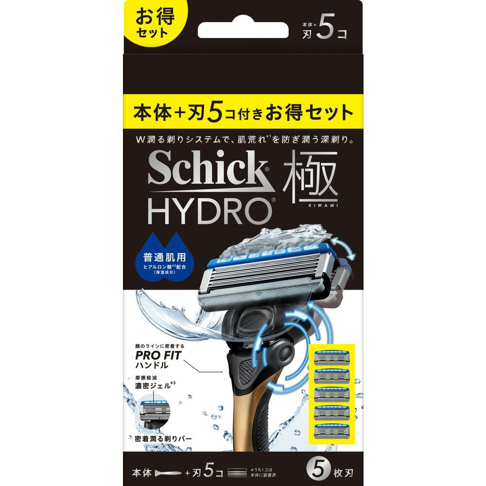 シック ハイドロ極 普通肌 コンボパック（本体＋刃5コ） × 1点　 【送料込み】 ＃4891228320539